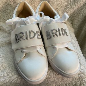 Only worn once. Betsey Johnson bridal sneakers